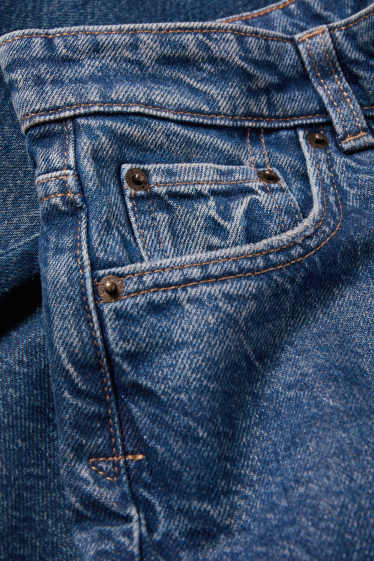 Women - Straight jeans - low-rise waist - blue denim