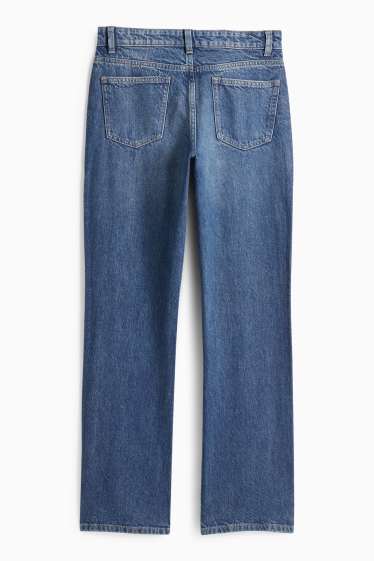 Women - Straight jeans - low-rise waist - blue denim
