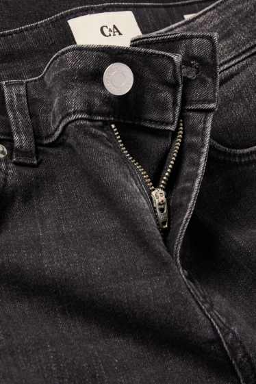 Damen - Bootcut Jeans - Low Waist - dunkeljeansgrau