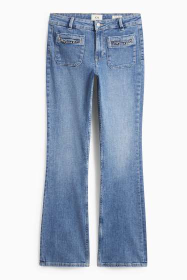 Dámské - Bootcut jeans - mid waist - džíny - modré