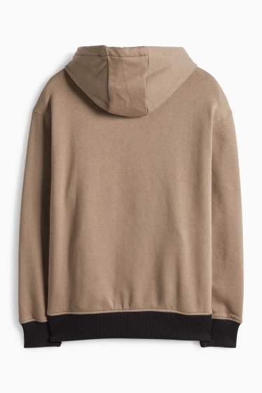 Děti - chlapci - Rallye - mikina s kapucí - světle hnědá