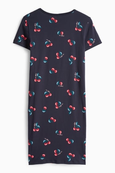 Dona - Camisa de dormir - estampada - blau fosc