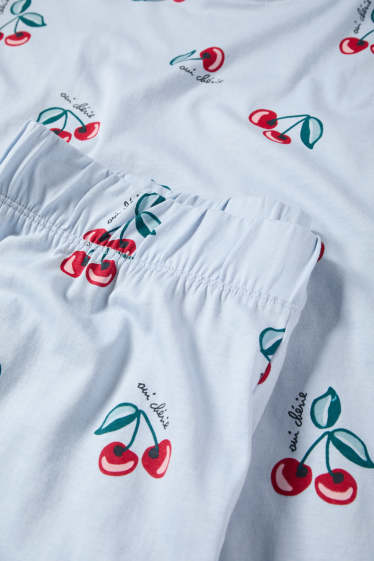 Women - Pyjamas - patterned - light blue