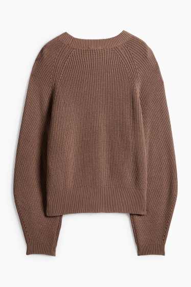 Femei - Pulover - reiat - maro