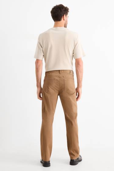 Uomo - Pantaloni - regular fit - marrone chiaro