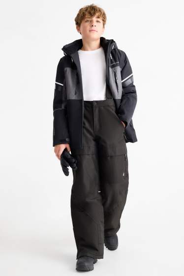 Kinder Buben - Skihose - wasserdicht - schwarz