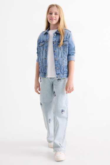 Enfants filles - Lilo & Stitch - Wide Leg jean - jean bleu clair