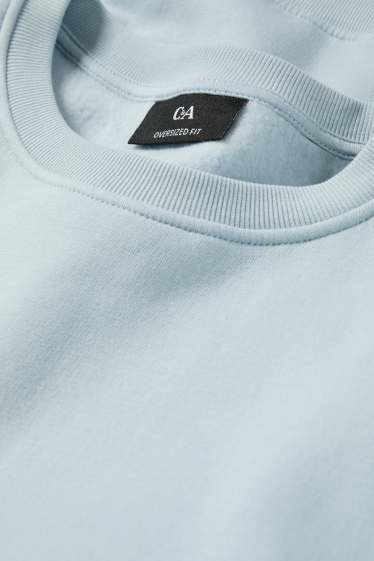 Pánské - Oversized mikina - světle modrá