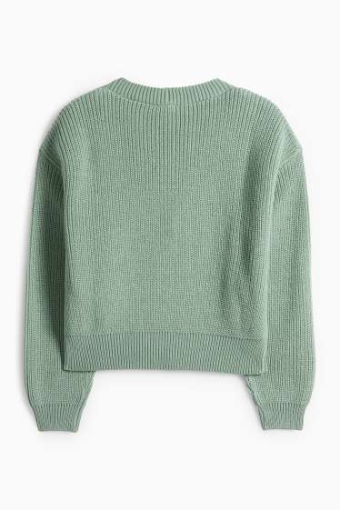 Femmes - Gilet en maille - vert clair