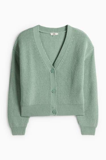 Femmes - Gilet en maille - vert clair