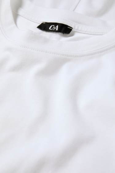 Femei - Tricou cu mânecă lungă basic - relaxed fit - alb