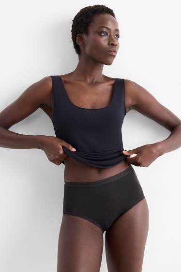 Dames - Set van 3 - slip - zwart