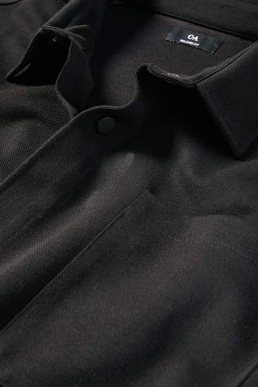 Herren - Hemdjacke - Relaxed Fit - Kent - schwarz