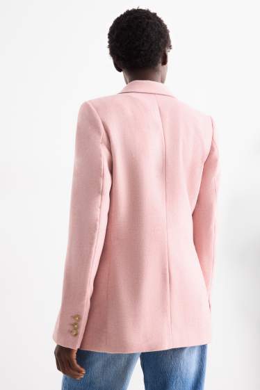 Dámské - Business blejzr s vlněným podílem - regular fit - růžová