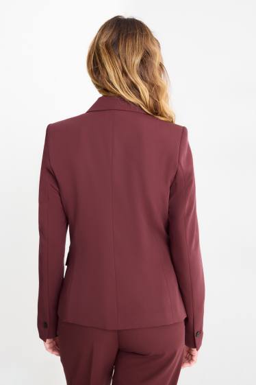 Damen - Business-Blazer - tailliert - bordeaux
