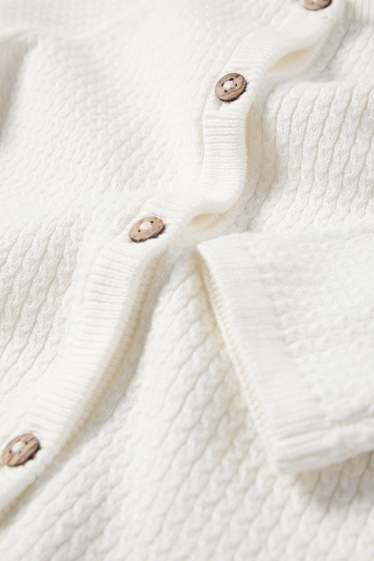 Unisexe - Gilet bébé - blanc crème