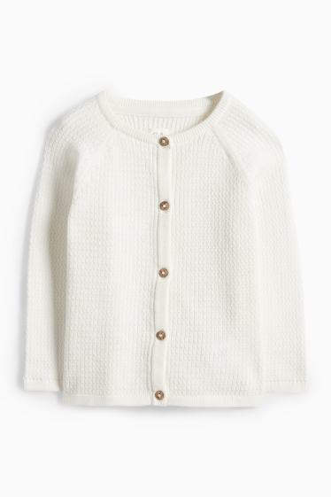 Unisexe - Gilet bébé - blanc crème