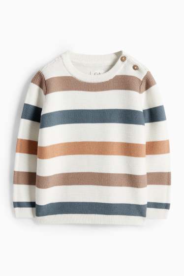 Bébés garçons - Pull bébé - à rayures - blanc crème
