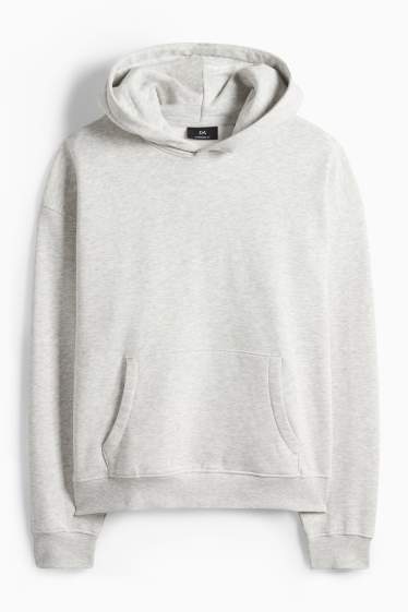 Herren - Oversized-Hoodie - hellgrau-melange