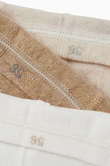 Baby Mädchen - Multipack 3er - Teddybär - Baby-Strumpfhose - hellbeige