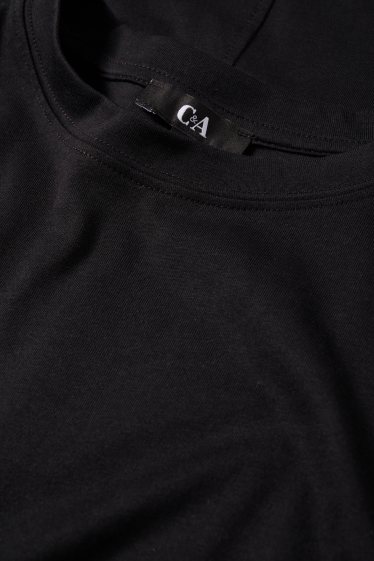 Femei - Tricou cu mânecă lungă basic - relaxed fit - negru