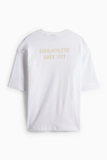 Home - Samarreta de màniga curta - oversized - blanc