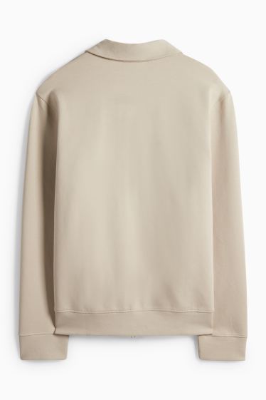 Men - Zip-through sweatshirt - beige