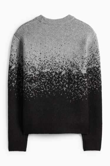 Pánské - Svetr - černá/šedá