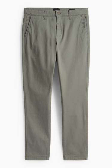 Pánské - Kalhoty chino - slim fit - zelená