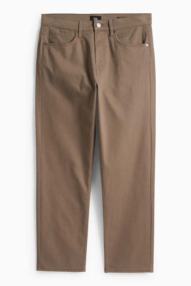 Hommes - Pantalon - regular fit - marron