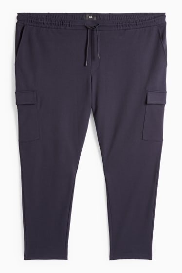 Hommes - Pantalon de jogging cargo - bleu foncé
