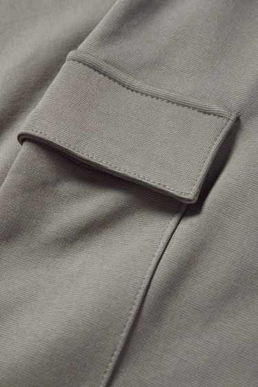 Hommes - Pantalon de jogging cargo - vert foncé