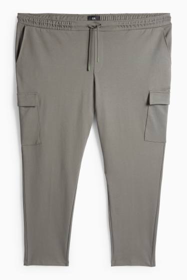 Hommes - Pantalon de jogging cargo - vert foncé