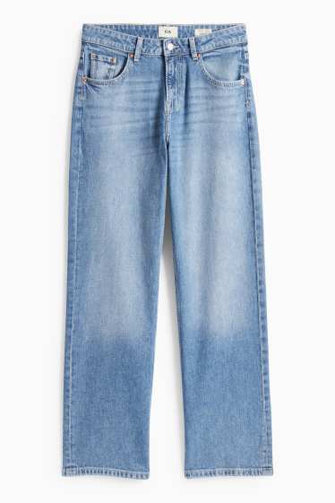 Dámské - Baggy jeans - mid waist - džíny - světle modré