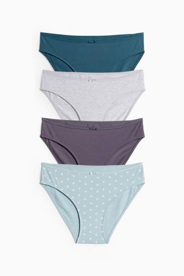 Dámské - Multipack 4 ks - kalhotky - modrá