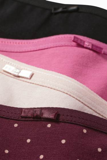 Dámské - Multipack 4 ks - kalhotky - tmavočervená