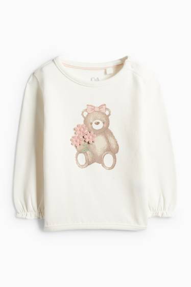 Baby Mädchen - Bärchen - Baby-Outfit - 3 teilig - cremeweiss