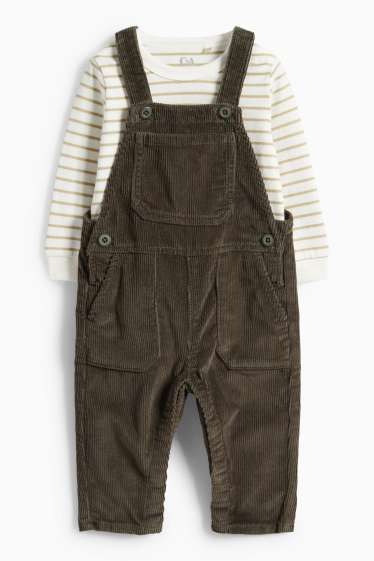 Bébés garçons - Tenue bébé - 2 pièces - vert foncé / blanc