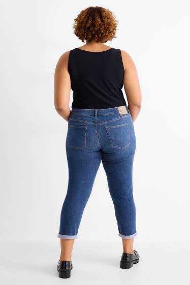 Damen - Boyfriend Jeans - Mid Waist - jeansblau