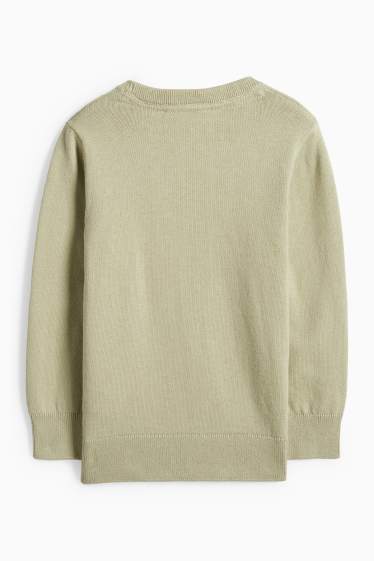 Děti - chlapci - Svetr - strukturovaný - světle zelená