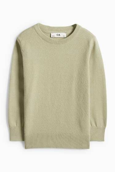 Děti - chlapci - Svetr - strukturovaný - světle zelená