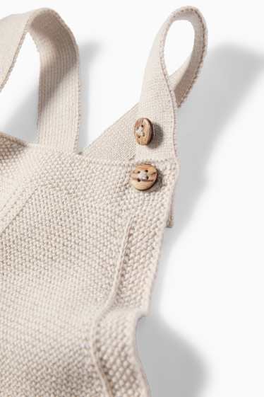 Unisex - Kalhoty pro novorozence - světle béžová