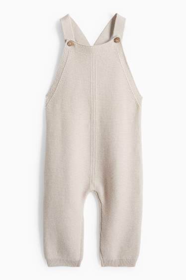 Unisex - Kalhoty pro novorozence - světle béžová