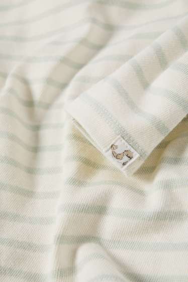 Unisex - Robbe - Baby-Langarmshirt - gestreift - cremeweiß