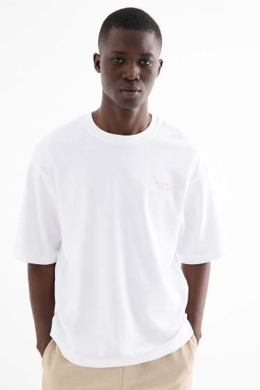 Home - Samarreta de màniga curta - oversized - blanc