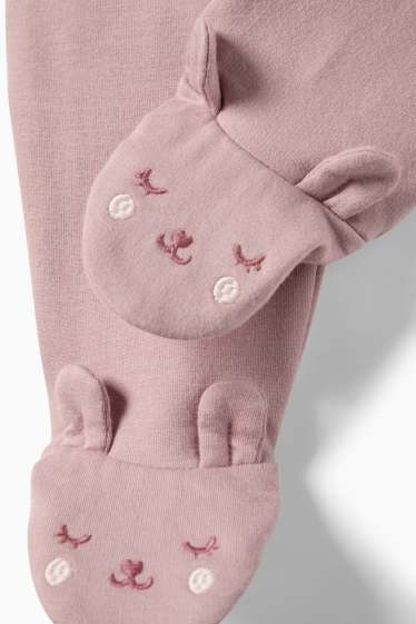 Baby Mädchen - Häschen - Erstlingsoutfit - 2 teilig - cremeweiß