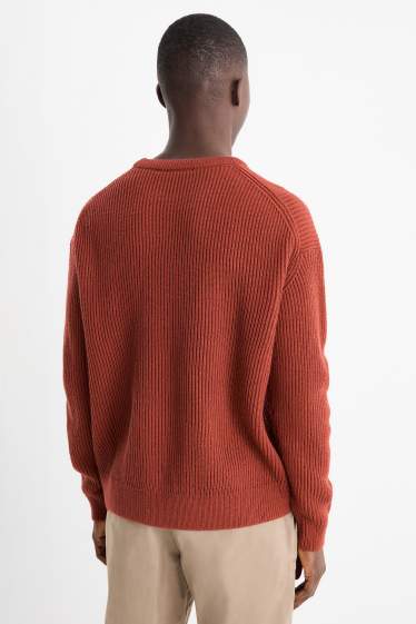 Bărbați - Pulover - reiat - arămiu