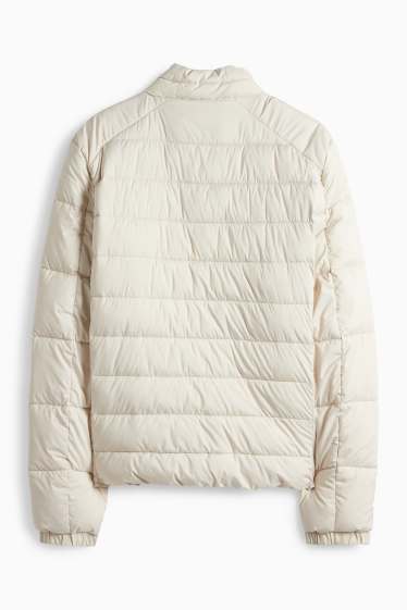 Pánské - Prošívaná bunda - světle béžová