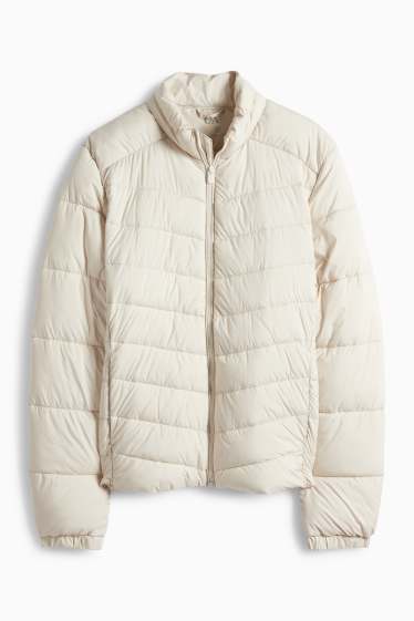 Pánské - Prošívaná bunda - světle béžová