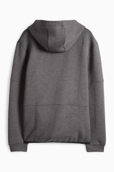 Pánské - Tepláková bunda s kapucí - tmavošedá